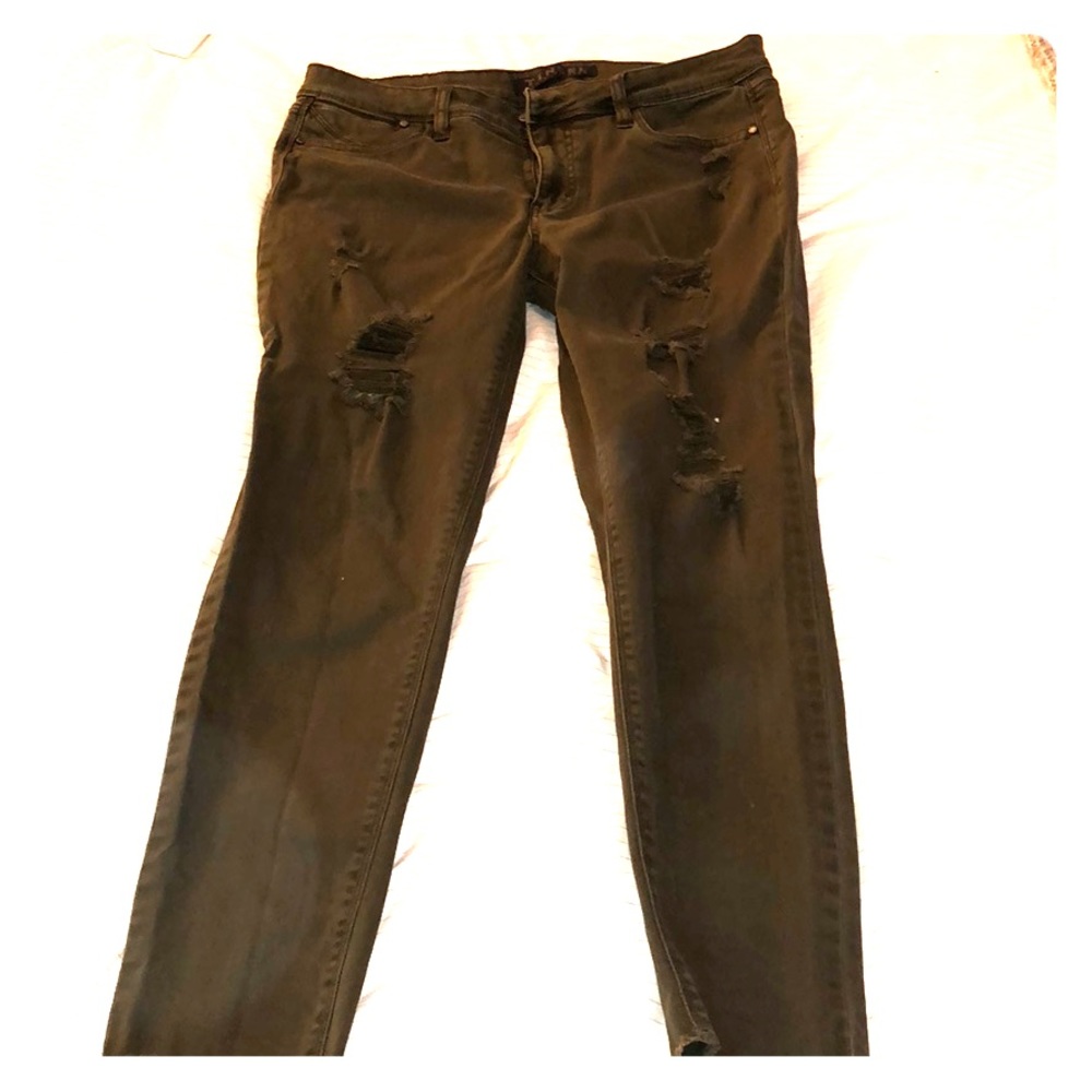 Tinsel distressed straight leg jeans